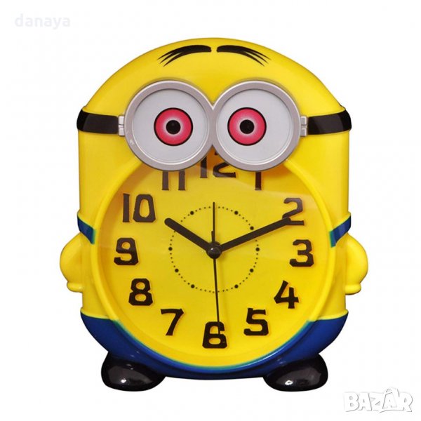 Детски настолен часовник будилник Миньон кварцов механизъм, снимка 1