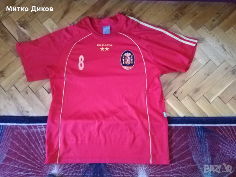 Испания футболна фенска тениска Футбол акшън №8 Иниеста-размер Л, снимка 1