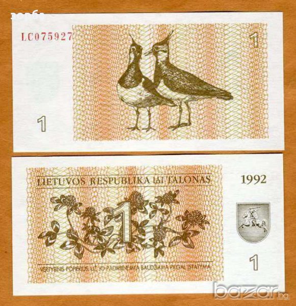 ЛИТВА 1 ТАЛОН 1992 UNC, снимка 1