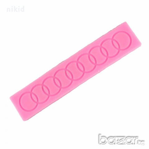 Audi лого кръгове силиконов молд форма за торта украса фондан