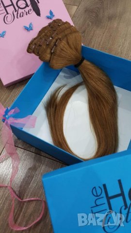 Естествена коса + кутия подарък , снимка 12 - Аксесоари за коса - 21802847