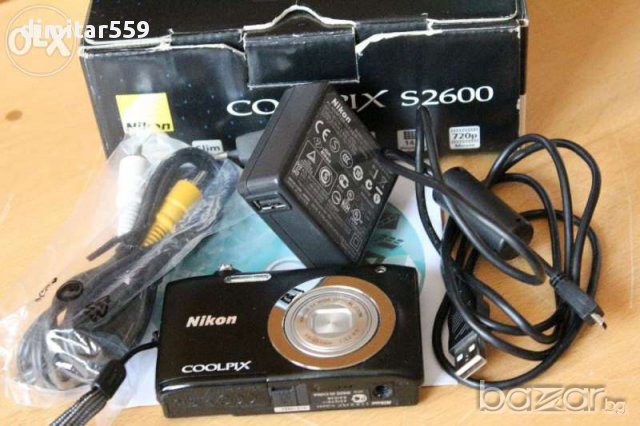 HD Nikon Colpix S2600 14MP фотоапарат като нов, снимка 4 - Фотоапарати - 11088224