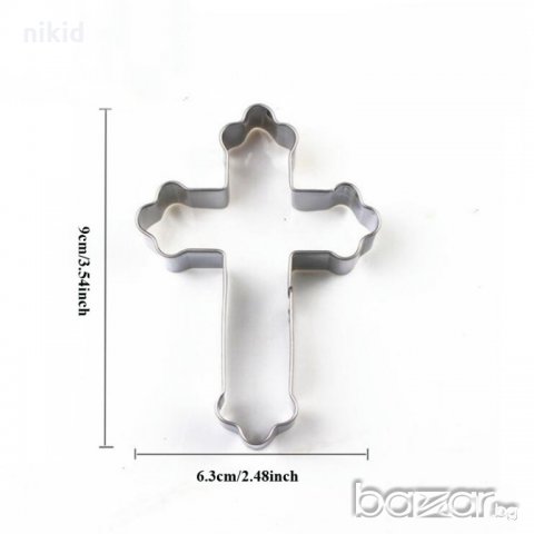 Голям кръст метална форма резец украса бисквитки фондан пита тесто