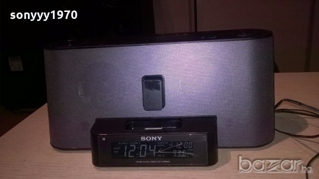 sony iphone/tuner/clock/aux/ampli+adaptor-внос англия, снимка 6 - Ресийвъри, усилватели, смесителни пултове - 19582368
