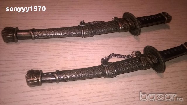 Самураиски метални 21/25см-2бр-внос швеицария, снимка 2 - Антикварни и старинни предмети - 16120460