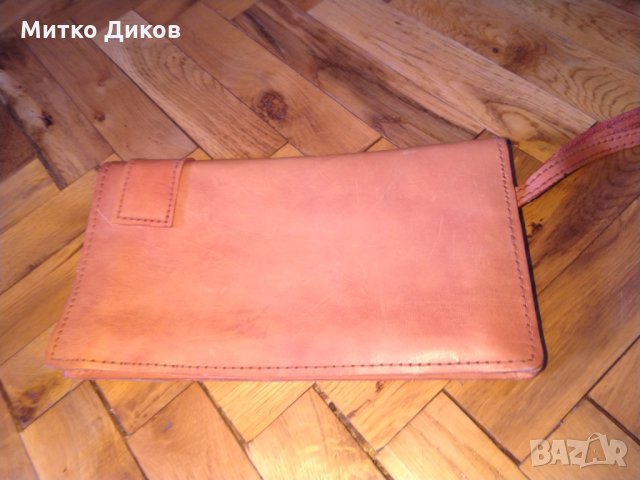 Мъжка чанта за ръка светла 27х15см - естествена кожа-за таблет или друго, снимка 7 - Чанти - 25710574