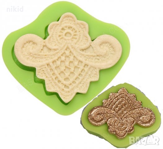 Плетен Орнамент силиконов молд форма декорация торта фондан шоколад и др. 