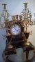 стар каминен часовник със свещници от края на 19 век, снимка 1 - Антикварни и старинни предмети - 20230726