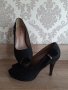   Черни елегантни обувки, снимка 1 - Дамски обувки на ток - 25085349