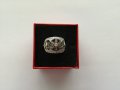 Масивен сребърен пръстен с бели и черни цирконий - сребро проба 925, снимка 5