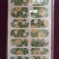 татос ваденки водни стикери за нокти зелени цветя, снимка 1 - Продукти за маникюр - 15025088