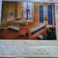 Спалня Point- цвят бук 190/200 см с матрак и калъф за матрака, снимка 2 - Спални и легла - 25390380