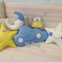 Комплект възглавнички за бебешка кошарка 5части, снимка 1 - Бебешки легла и матраци - 22384135