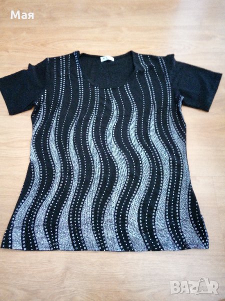 Дамска блуза  в черно и сребърно, цена : 10 лв., снимка 1