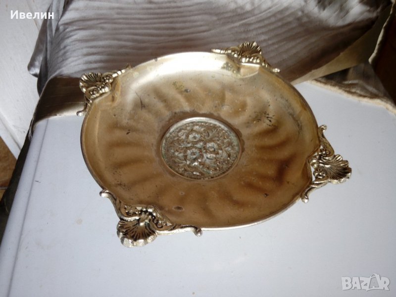 посребрена метална купа, снимка 1