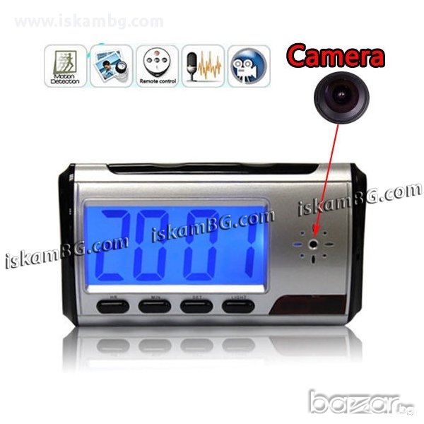 Скрита камера в настолен електронен часовник, снимка 1