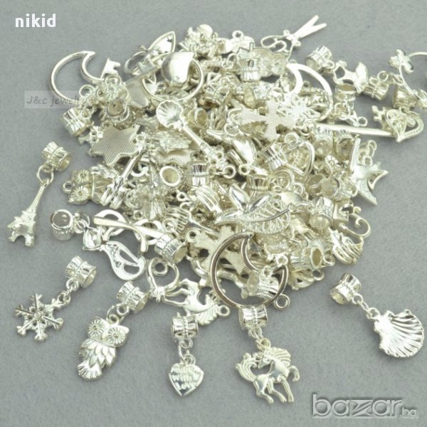 10 бр висулки за гривна  талисман Пандора , синджир гривна или друго за направа, снимка 1
