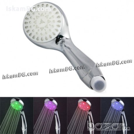 Светеща Душ Слушалка 4 Цвята - код 0145, снимка 1