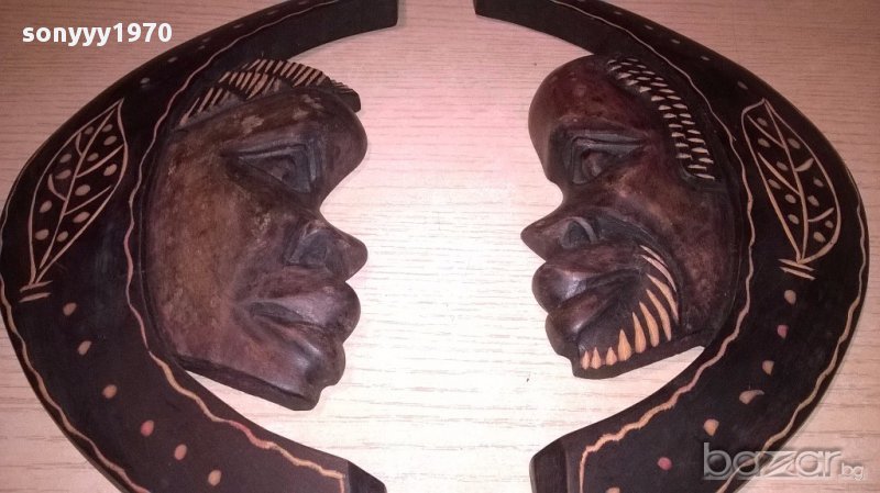 АНТИК-Дървени фигури за стена-2бр-29х14см-внос швеицария, снимка 1