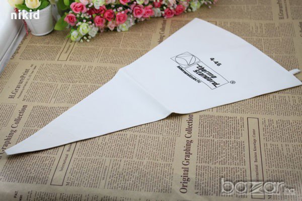 голям гумиран пош за многократна употреба 46 см сладкарски за украса и декорация торта, снимка 1