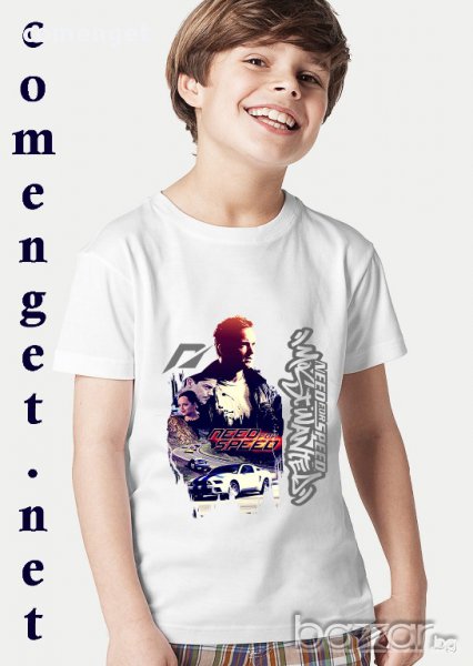 НОВО! Детска тениска NEED FOR SPEED PAUL WALKER с авторски дизайн! Създай модел с твоя снимка!, снимка 1