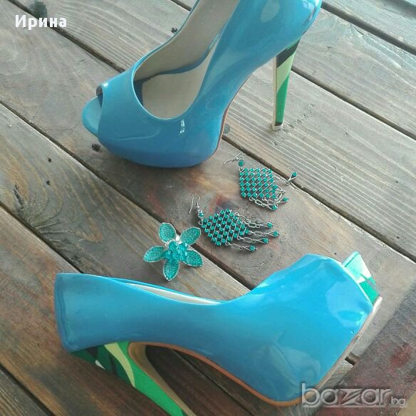 Елегантни обувки на платформа, снимка 1