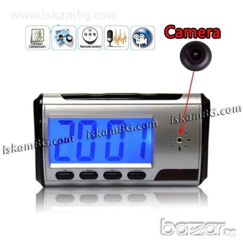 Скрита камера в настолен електронен часовник