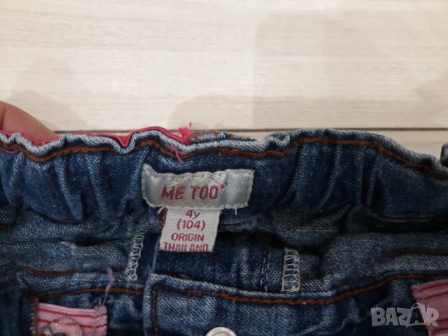 Детска дънкова пола с пеперуди марка Me too , снимка 3 - Детски рокли и поли - 23570097