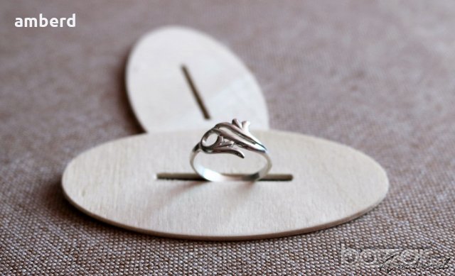 Нежен сребърен пръстен R013, снимка 6 - Пръстени - 20275803