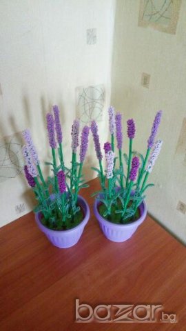Лавандула от мъниста, снимка 9 - Декорация за дома - 20480688