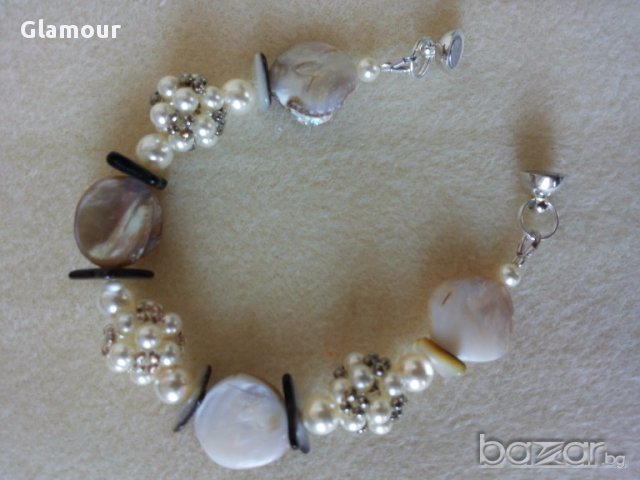 Гривна с перли и седеф, снимка 4 - Гривни - 13286238