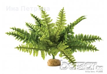 Изкуствено растение папрат 28см, снимка 1 - Аквариуми - 19725419