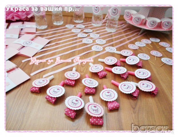 украса аксесоари и покани за детски рожден ден с Хелоу Кити, снимка 5 - Други - 15163962