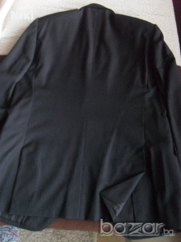 Черно раирано мъжко сако Зара, снимка 2 - Сака - 11657251