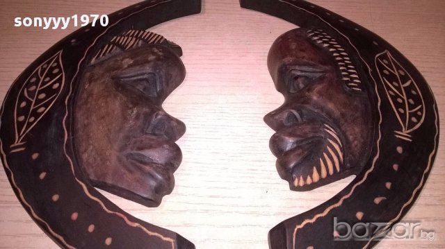 АНТИК-Дървени фигури за стена-2бр-29х14см-внос швеицария