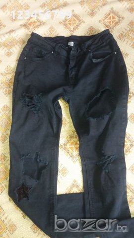 Черни дънки с пайети