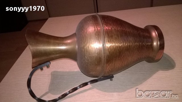 Ретро кана-мед/месинг/ковано желязо-33х22х17см-внос швеицария, снимка 5 - Антикварни и старинни предмети - 17560387