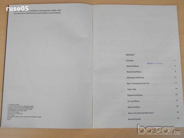 Книга "King of Jazz-LOUIS ARMSTRONG-Klavir Gesang" - 32 стр., снимка 3 - Специализирана литература - 15167821
