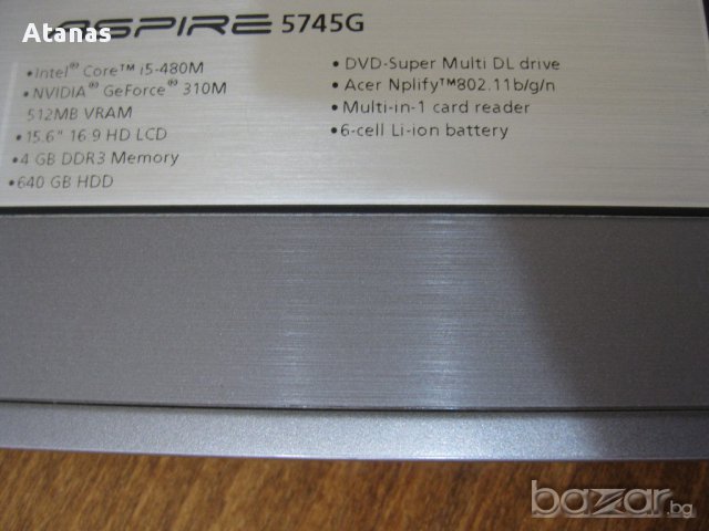 Работещ Acer Aspire 5745G На части!, снимка 4 - Части за лаптопи - 15323775