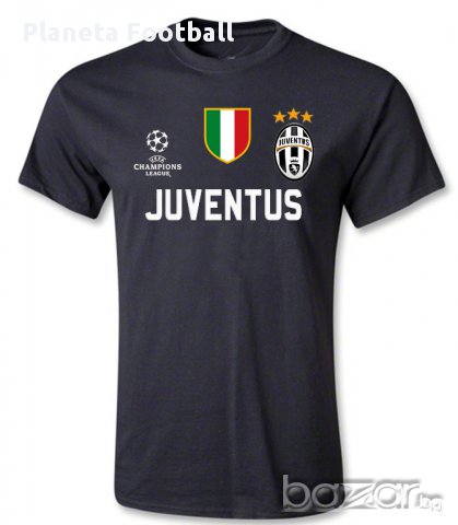 Черна фен тениска на Ювентус с Ваше име и номер! Juventus!