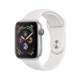 APPLE WATCH SILVER ALUMINUM CASE WITH WHITE SPORT BAND 40MM SERIES 5 GPS + CELLULAR