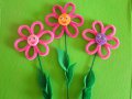 Цветя от плюшени пръчки, снимка 5