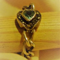 Стар оригинален сребърен пръстен за ръкавица, снимка 1 - Пръстени - 23553548