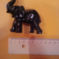 Фигура слон, черен оникс, снимка 2 - Статуетки - 20287979