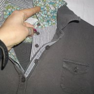 Дамска блуза "Esprit" с двойна яка / памучна блуза с избелващ ефект, снимка 1 - Блузи с дълъг ръкав и пуловери - 14016242
