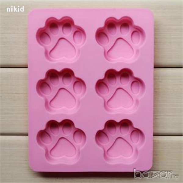 лапи лапички лапа стъпка стъпки силиконов молд форма за сладки и солени печива и шоколад, снимка 1