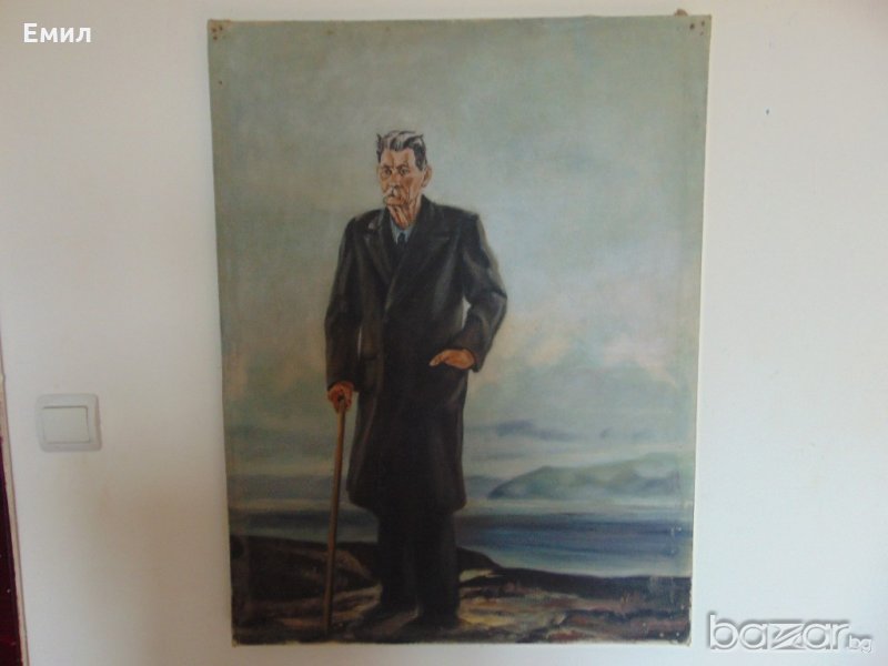 Старо копие на картината на Павел Корин " Максим Горки", снимка 1