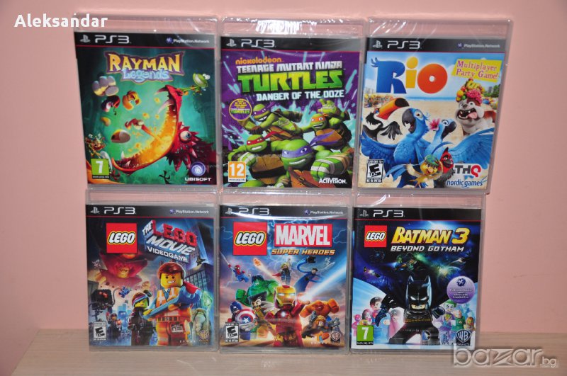 Нови игри.lego Marvel,rio,batman,movie,rayman Legends,ninja Turtles Ooze,ps3,костенурките Нинджа,пс3, снимка 1