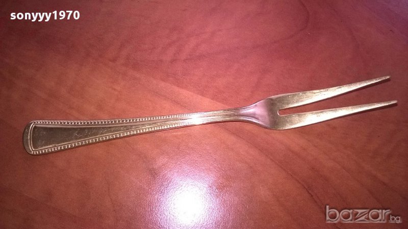 Imperial 18/10-23/24 karat hartvergoldet-вилица 17см-внос швеицария, снимка 1