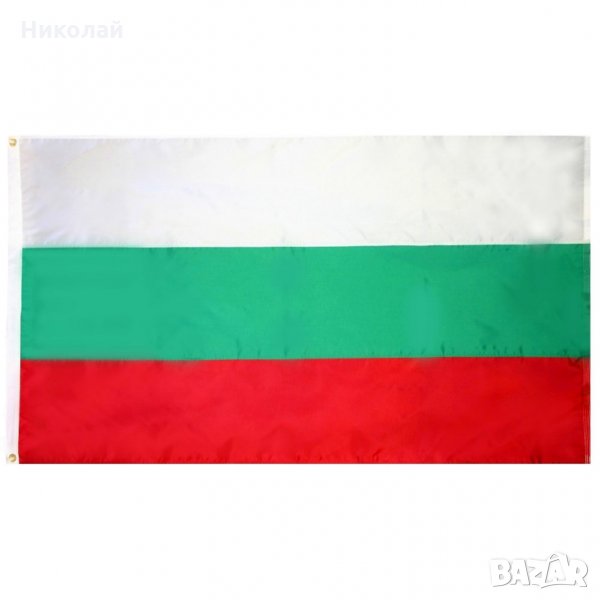 Българско знаме 60 х 90 см. с метални капси / халки, снимка 1